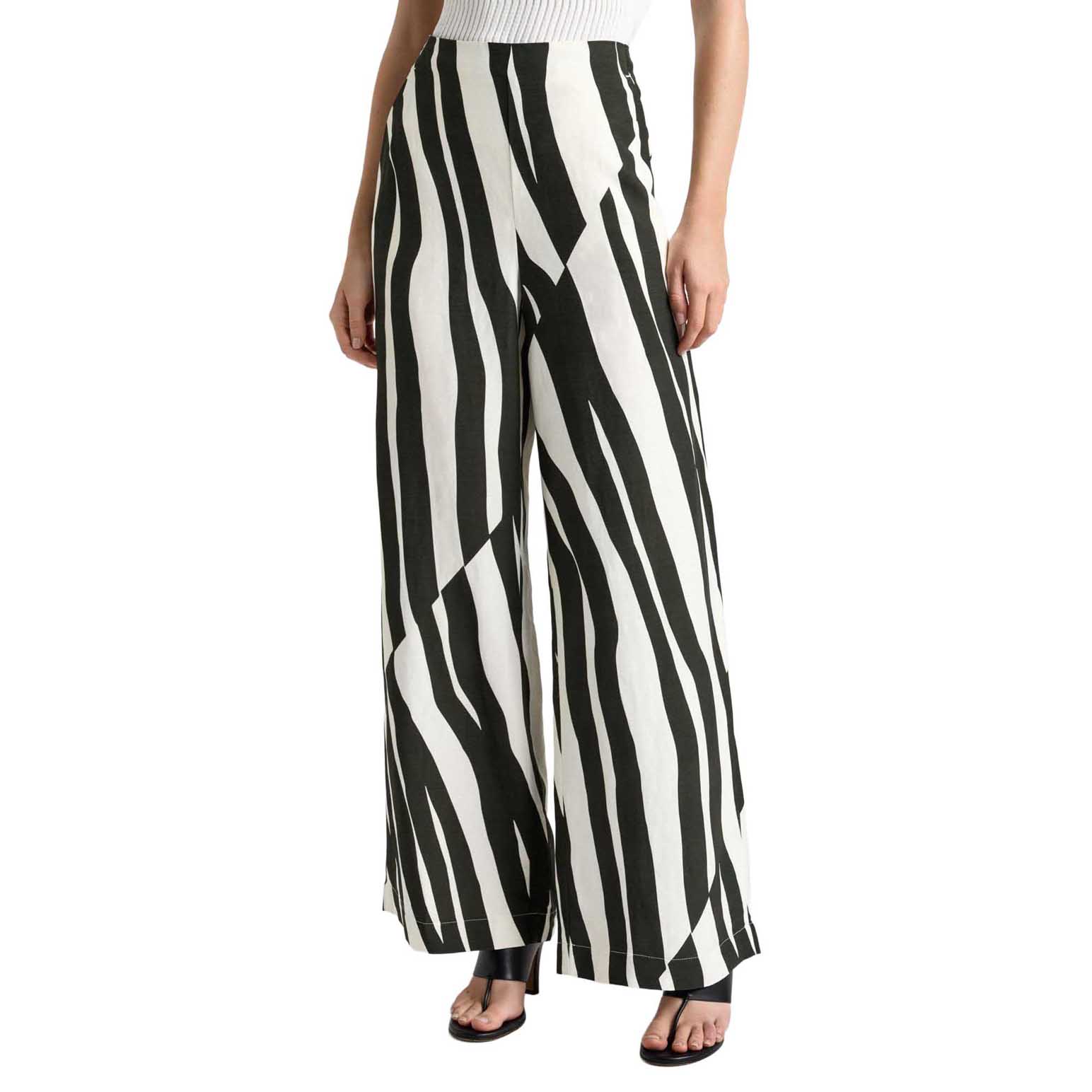 Cue Broken Stripe Wide Leg Pant